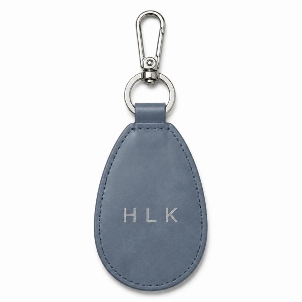 선인장 비건 가죽 물방울 키링 더스티 블루 HLK 은박 각인