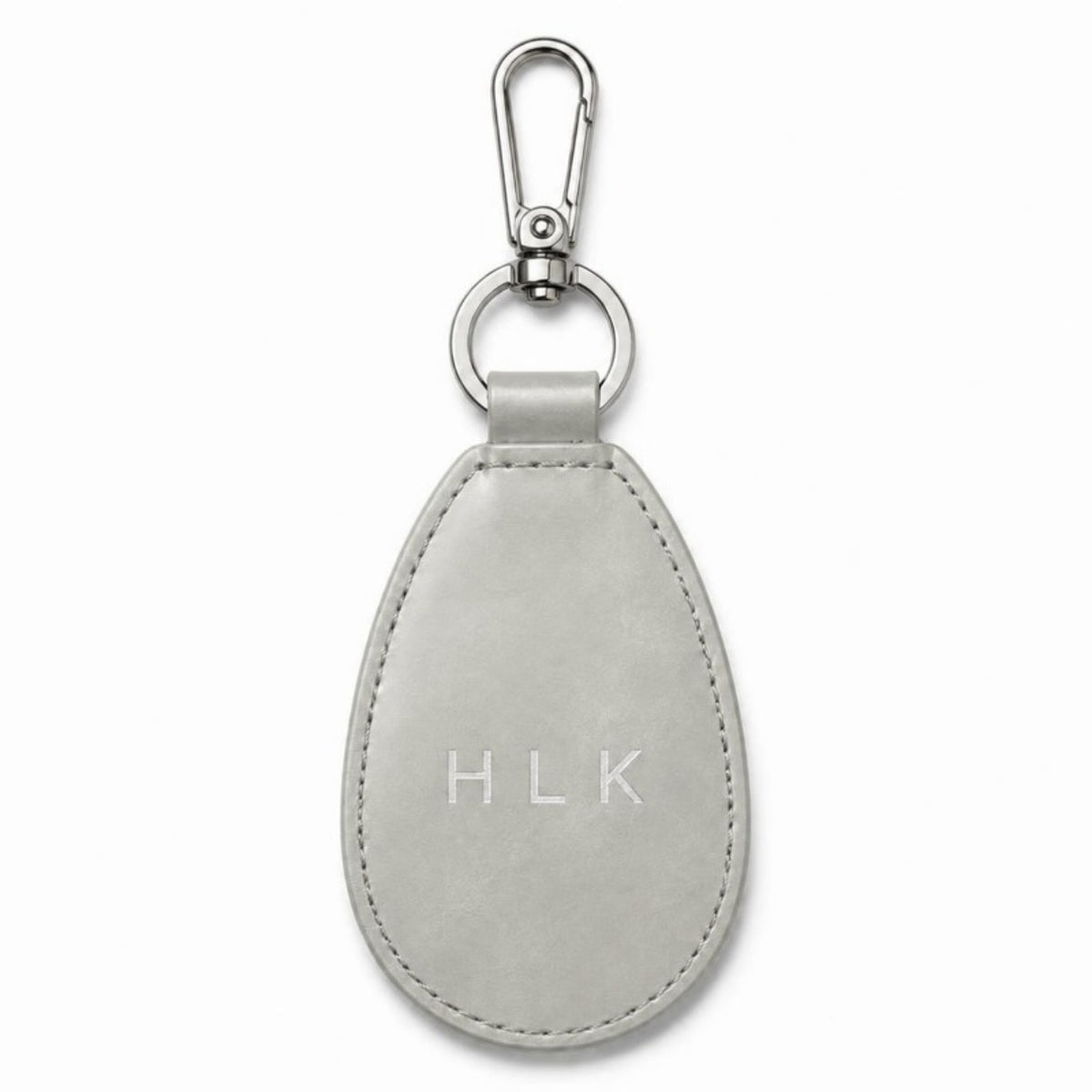 선인장 비건 가죽 물방울 키링 라이트 그레이 HLK 은박 각인