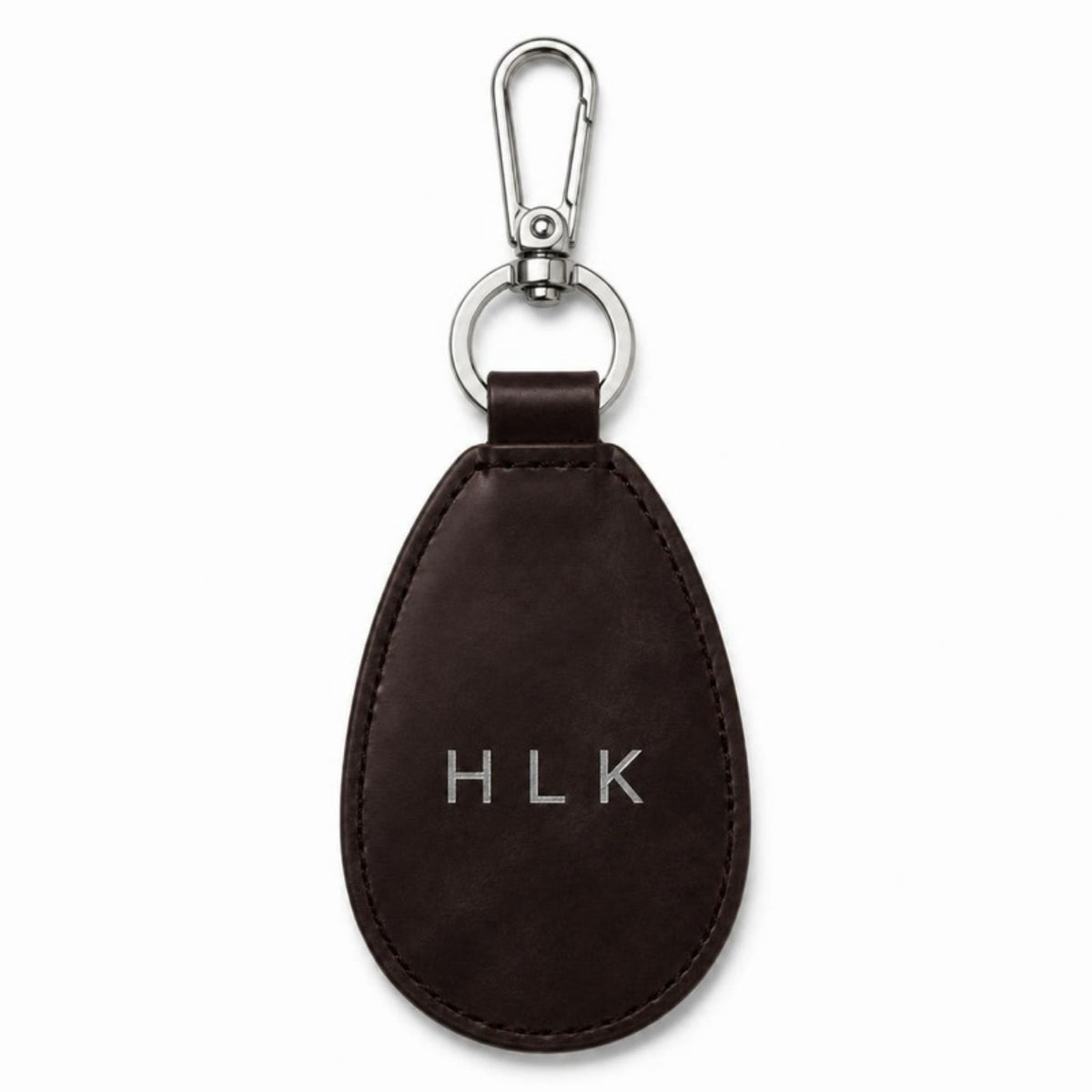 선인장 비건 가죽 물방울 키링 에스프레소 HLK 은박 각인